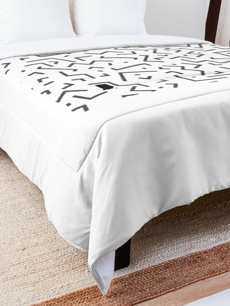 Alternate view of Tribal Print-Indiana-Black and White Comforter