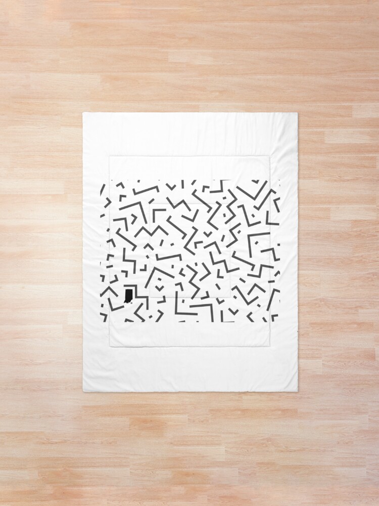 Alternate view of Tribal Print-Indiana-Black and White Comforter