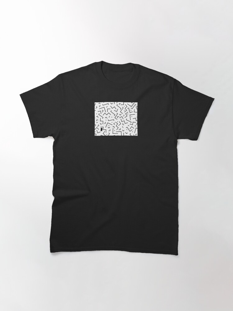Alternate view of Tribal Print-Indiana-Black and White Classic T-Shirt