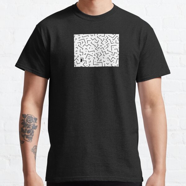 Tribal Print-Indiana-Black and White Classic T-Shirt