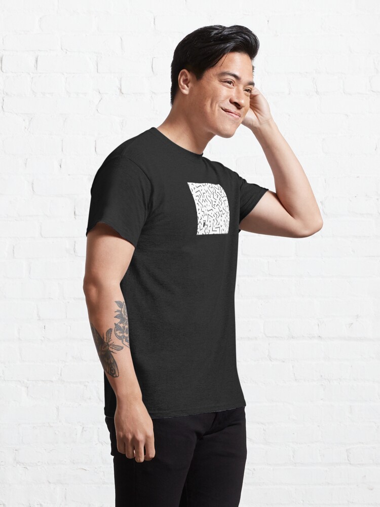 Alternate view of Tribal Print-Indiana-Black and White Classic T-Shirt