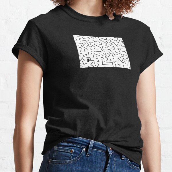 Tribal Print-Indiana-Black and White Classic T-Shirt