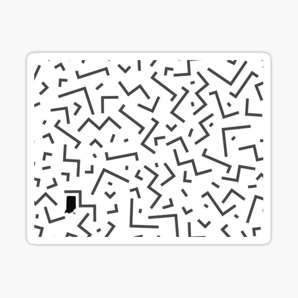 Tribal Print-Indiana-Black and White Sticker