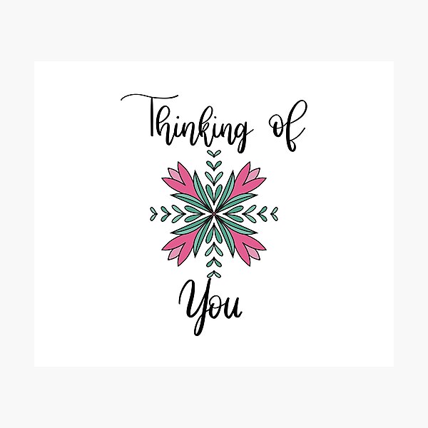 Thinking Of You Floral Mandala Photographic Print