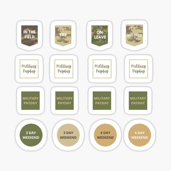 Military Daily Lifestyle Sticker Pack Sticker