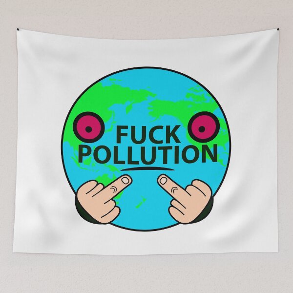 Item preview, Fuck pollution, China America anti-pollution illustration designed and sold by Stéphane  Thirion.