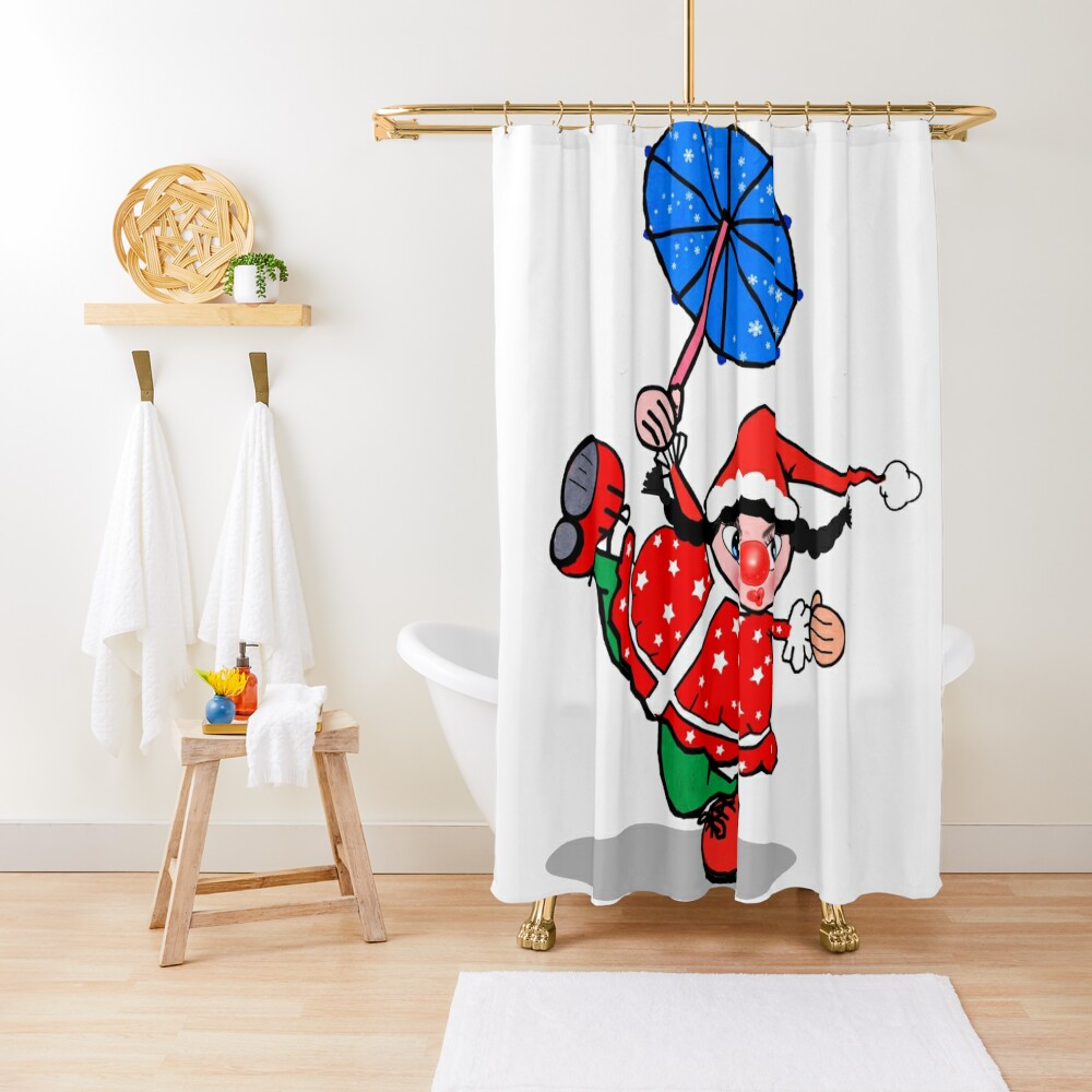 Clown Shower Curtain By Shirleycutecard Redbubble