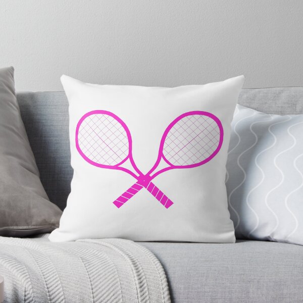 Crossed Tennis Rackets Throw Pillow