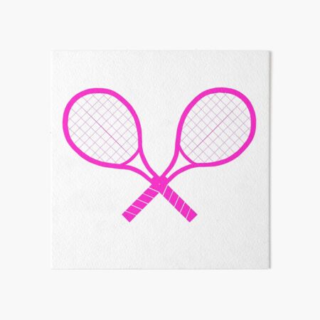 Crossed Tennis Rackets Art Board Print