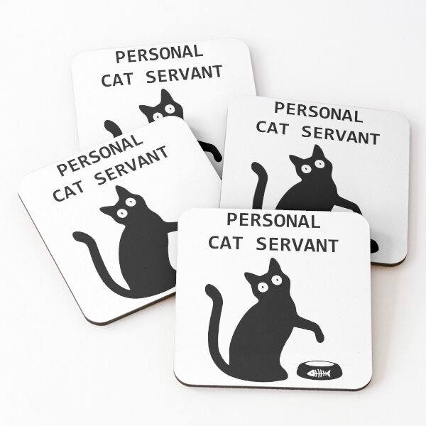 Item preview, Personal Cat Servant Funny Black Cat Lover Gift Men women designed and sold by Joni77.