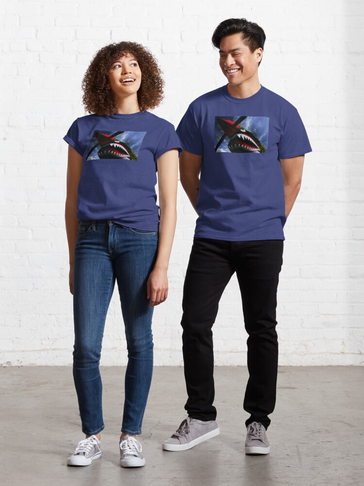 Thumbnail 1 of 7, Classic T-Shirt, The Curtiss P-40 Warhawk Plane-American Fighter Aircraft designed and sold by Emily Gartner.