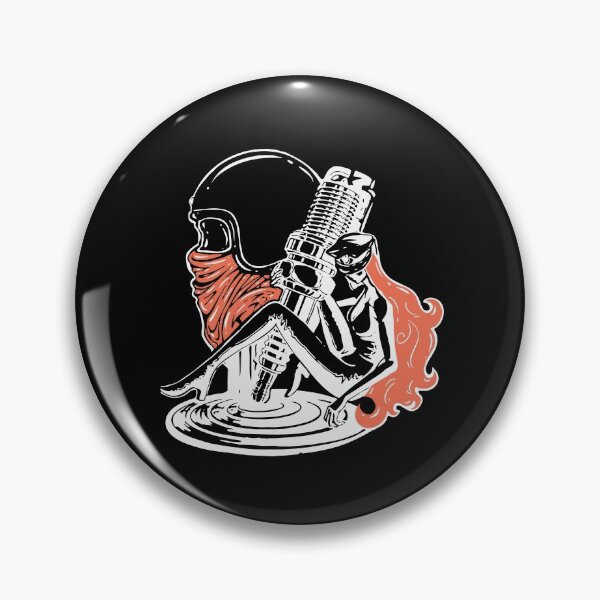 Item preview, Motorcyclist  Biker Chick Spark Plug Girl designed and sold by Sandra78.