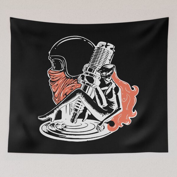 Item preview, Motorcyclist  Biker Chick Spark Plug Girl designed and sold by Sandra78.