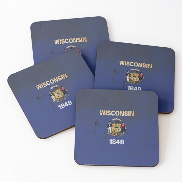 Item preview, Wisconsin Flag Grunge designed and sold by TRowanDesign.