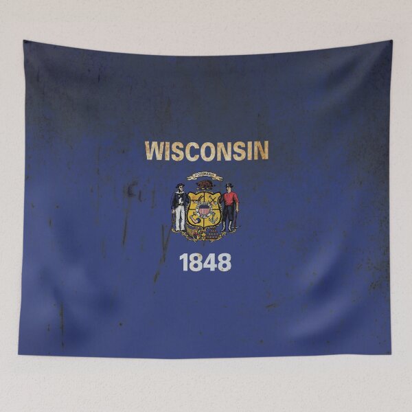 Item preview, Wisconsin Flag Grunge designed and sold by TRowanDesign.