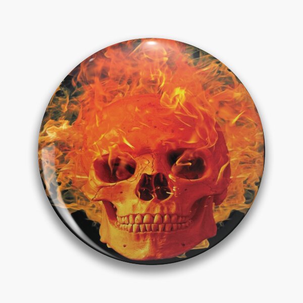Item preview, Skull in Flames designed and sold by Sinfamous.