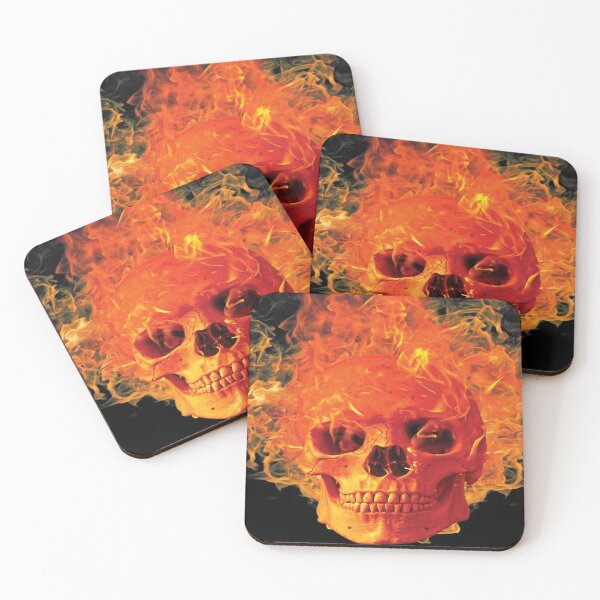 Item preview, Skull in Flames designed and sold by Sinfamous.