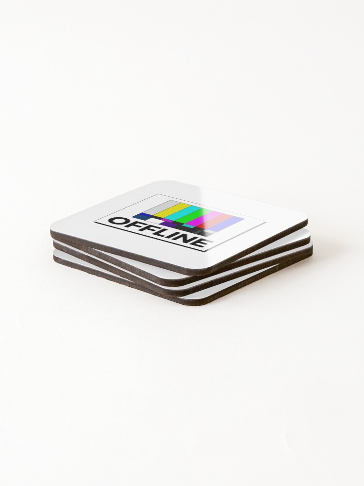 Thumbnail 4 of 5, Coasters (Set of 4), Offline Test Pattern Graphic designed and sold by ClickForMore.