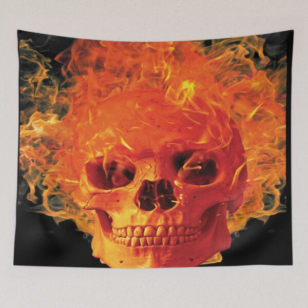 Item preview, Skull in Flames designed and sold by Sinfamous.