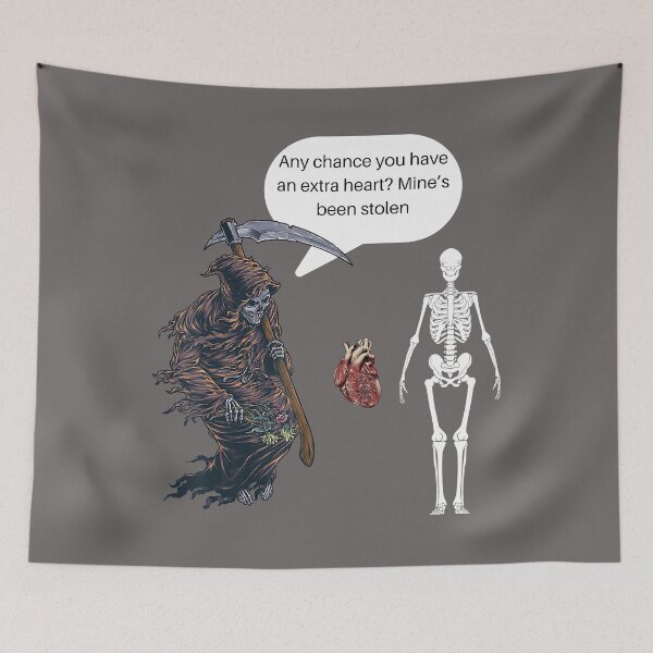 Item preview, Grim Reaper Shoots His Shot Cheesy Pick Up Line No Game Love designed and sold by Christopher221.
