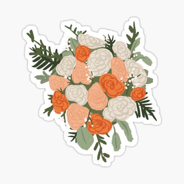 Item preview, Orange Bouquet Sticker designed and sold by faechronicler.