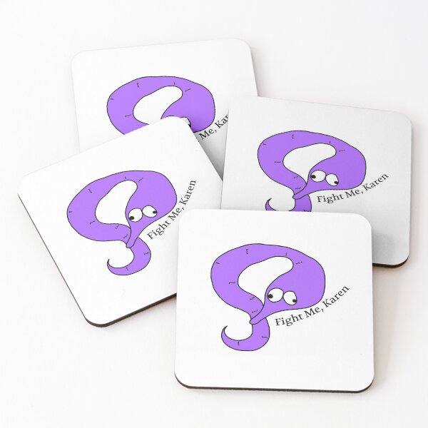 Item preview, Purple fight me karen Worm on a string funny meme designed and sold by Unboltingcat.