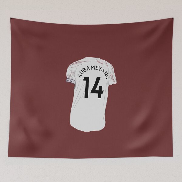 Item preview, Pierre-Emerick Aubameyang Away Jersey 14 designed and sold by PiscesVibes.