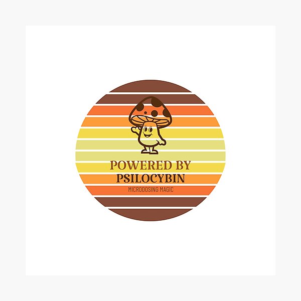 Item preview, Powered by Psilocybin | Cute Mushroom  designed and sold by DevlynnDesigns.