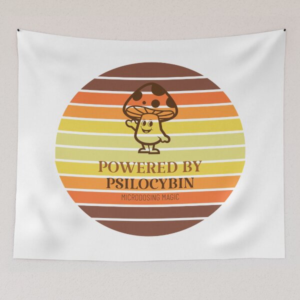 Item preview, Powered by Psilocybin | Cute Mushroom  designed and sold by DevlynnDesigns.