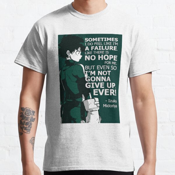 izuku midoriya quote t shirts redbubble redbubble