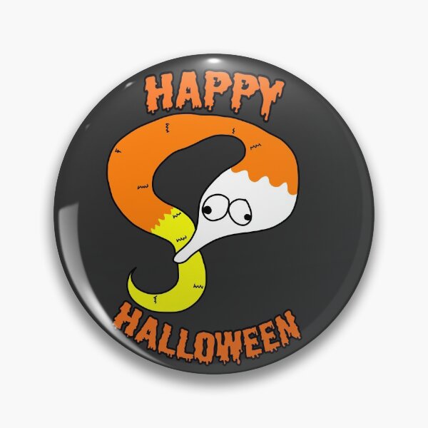 Item preview,  Candy Corn Happy  Halloween Worm on a String cute Meme designed and sold by Unboltingcat.