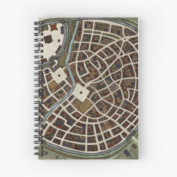 Item preview, Map of the Town of Threshold designed and sold by Dungeonmusings.