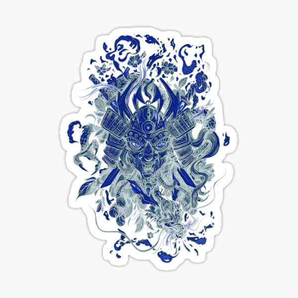 Hannya Japanese Mask (Neon edition) Sticker