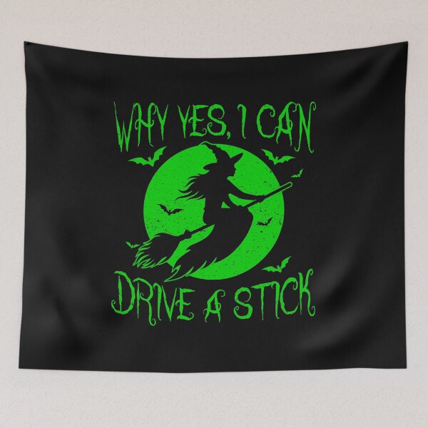 Item preview, Halloween Witch I Can Drive a Stick designed and sold by EstelleStar.