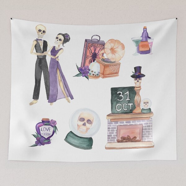 Item preview, Skeleton Halloween Party designed and sold by Blackpuzzle.