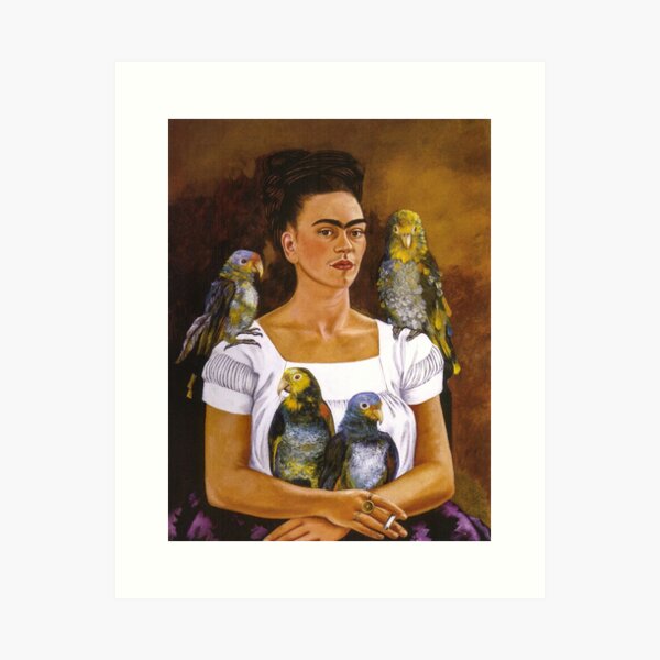 Ich und mein Papagei von Frida Kahlo Kunstdruck