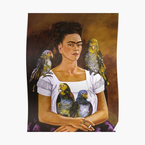 Me and My Parrot by Frida Kahlo Poster