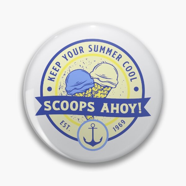scoops ahoy retro sailor icecream tshirt/ 80s Retro/Stranger things/ Fashion/ 80s Clothing | 80s Shirt | 80s Gift | | Old school Shirt | Retrowave | Hipster Pin