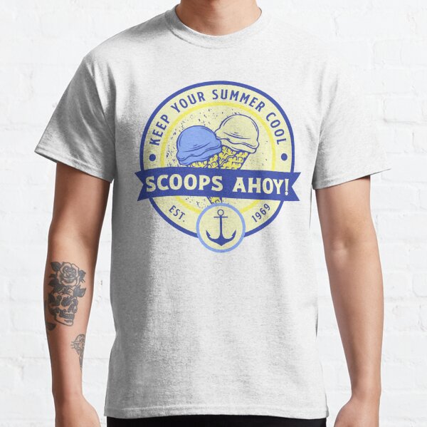 scoops ahoy retro sailor icecream tshirt/ 80s Retro/Stranger things/ Fashion/  80s Clothing | 80s Shirt | 80s Gift | | Old school Shirt | Retrowave | Hipster Classic T-Shirt