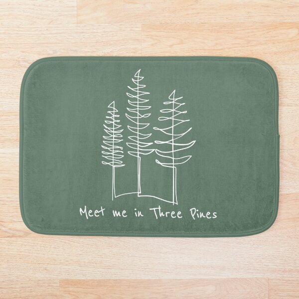 Meet me in Three Pines - line art Bath Mat