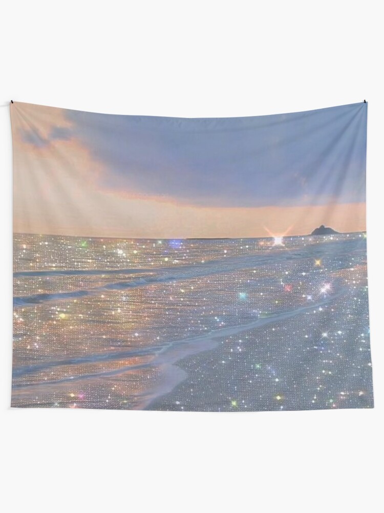 Vintage Sparkle Ocean Waves Aesthetic Tapestry By Stuthiibhat4 Redbubble