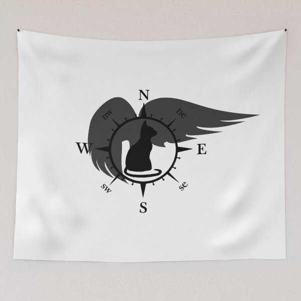 Item preview, Winged Cat Compass designed and sold by Depic Spirit.