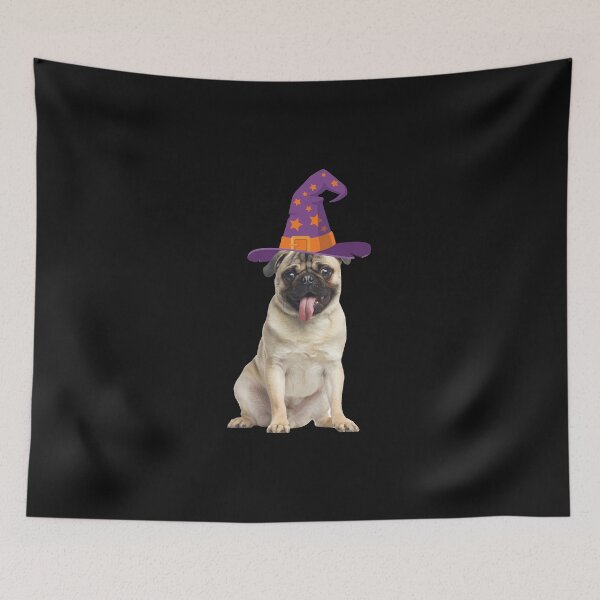 Item preview, Pug Dog With Witch's Hat Halloween designed and sold by EstelleStar.