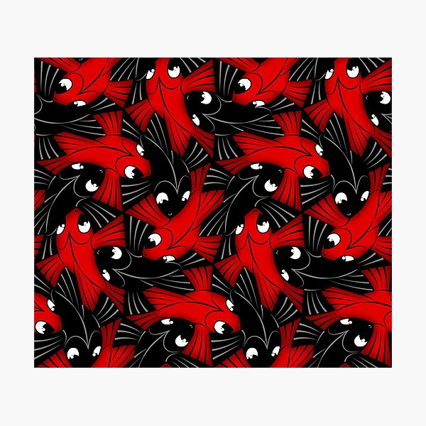 Item preview, Flying Fish Tessellation - Escher Classic designed and sold by DaveSavageArt.