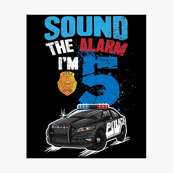Item preview, Kids Police Car 5th Birthday Gift Boy - Sound The Alarm Im 5 designed and sold by Captain Mood.