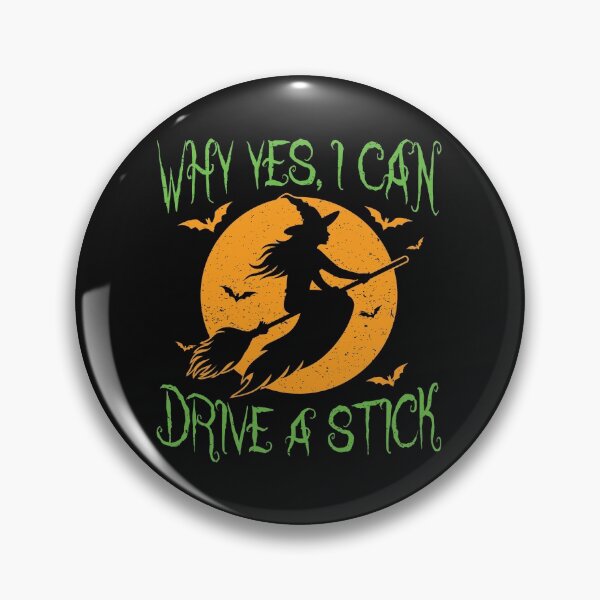 Item preview, Drive a Stick Halloween Witch designed and sold by EstelleStar.