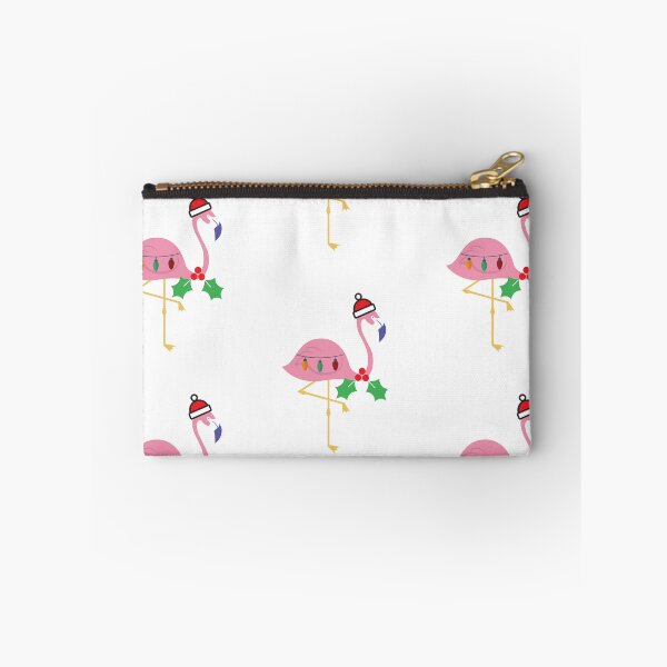 Item preview, Christmas Pink Flamingo with Holiday Lights and Holly by Boo-da-chay designed and sold by Boo-da-chay.
