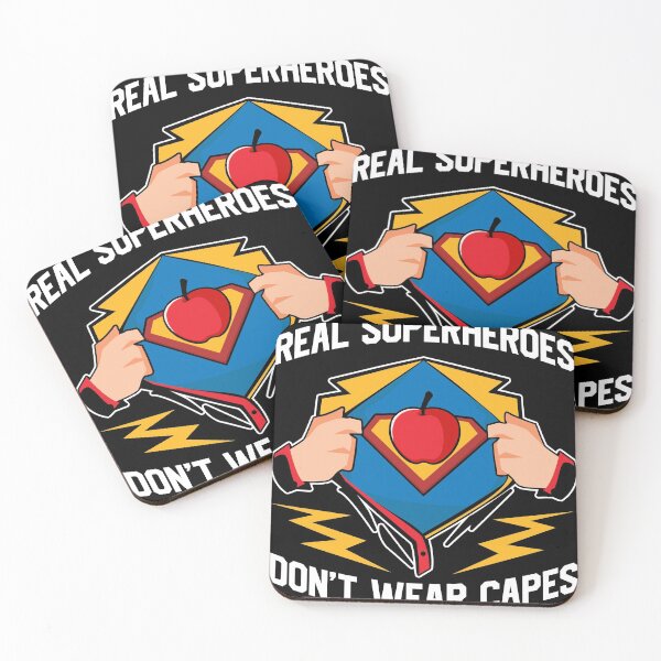 Item preview, Real Superheroes Don't Wear Capes Teacher design, Teaching T graphic designed and sold by Lisbob.