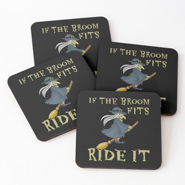 Item preview, Halloween Witch Pun Joke IF the Broom Fits designed and sold by EstelleStar.