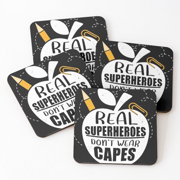 Item preview, Real Superheroes Don't Wear Capes Teacher design, Teaching T graphic designed and sold by Lisbob.